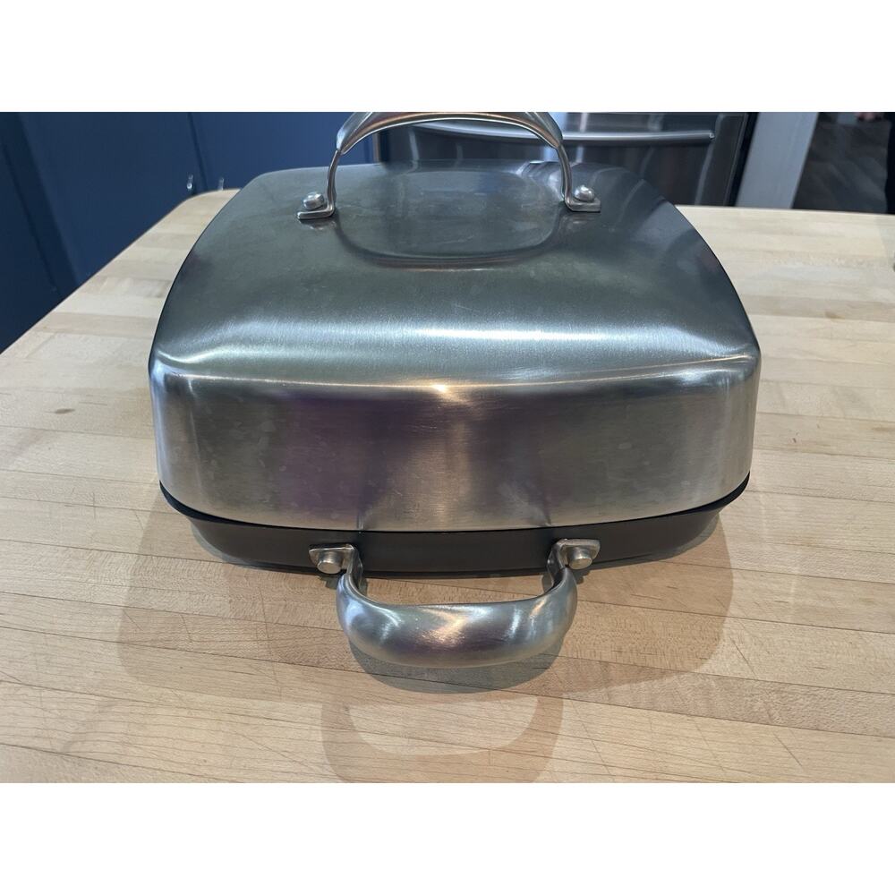 Technique Casserole Roast Pan Hard Anodized Nonstick Stainless Lid 9.5 X 9.5